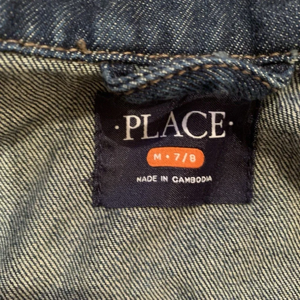 Children's Place‎ Jean Jacket Girls Medium 7/8 Denim Button Up